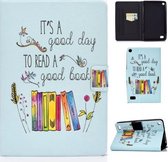 Voor Amazon Kindle Fire 7 (2015) / (2017) / (2019) Voltage Painted Pattern Tablet PC Beschermende lederen tas met beugel en kaartsleuven en antislipstrip (kleurrijk boek)