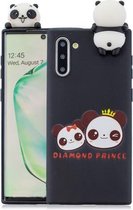 Voor Galaxy Note 10 schokbestendige Cartoon TPU beschermhoes (twee panda's)