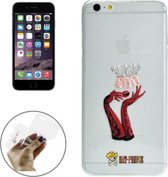ENKAY Creative Character Pattern Transparante TPU beschermhoes voor iPhone 6 Plus & 6s Plus