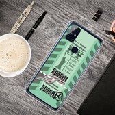 Voor OnePlus Nord N10 5G Boarding Pass Series TPU telefoon beschermhoes (groen New York)