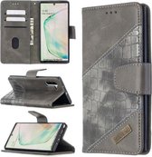 Voor Samsung Galaxy Note 10 Bijpassende kleur Krokodiltextuur Horizontale flip PU lederen tas met portemonnee & houder & kaartsleuven (grijs)
