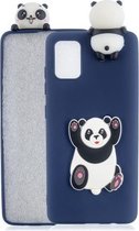Voor Galaxy A91 schokbestendig 3D liggend Cartoon TPU beschermhoes (Panda)