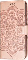 Samsung Galaxy S10 Lite Hoesje - Mobigear - Mandala Serie - Kunstlederen Bookcase - Roségoud - Hoesje Geschikt Voor Samsung Galaxy S10 Lite