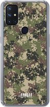 6F hoesje - geschikt voor OnePlus Nord N10 5G -  Transparant TPU Case - Digital Camouflage #ffffff