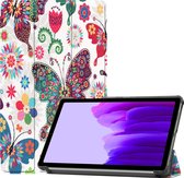 Case2go - Tablet Hoes geschikt voor Samsung Galaxy Tab A7 Lite (2021) - Tri-Fold Book Case - Vlinders