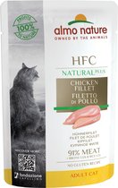 Almo Nature HFC Plus Natvoer voor Katten - 24 x 55g - Kippenborst - 24 x 55 gram