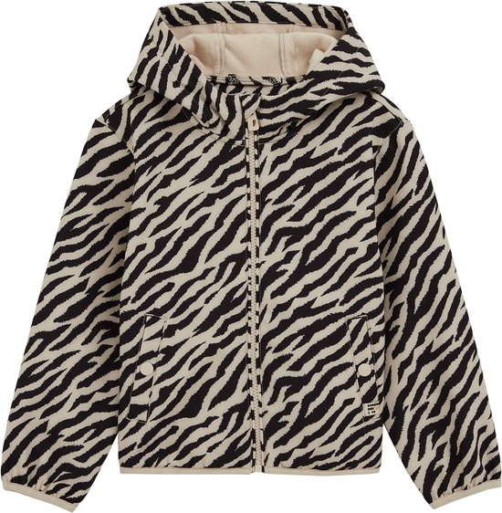 Amur Leopard Tussenjas voor meisjes met capuchon, warm windjack, ademend, outdoorjas voor lente en herfst, lila, 92-98