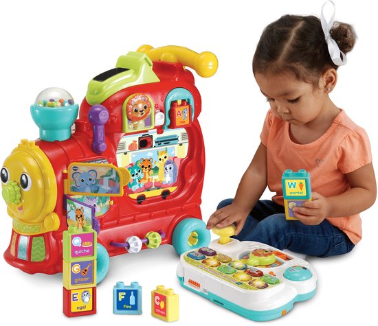 VTech Baby Rijd & Leer Letterlocomotief - Interactief speelgoed - Stimuleert de Fijne & Grove Motoriek - 1 tot 3 Jaar