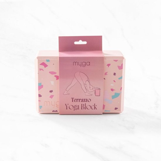 Yogablok foam Terrazzo - Myga - roze van Myga — afbeelding 4