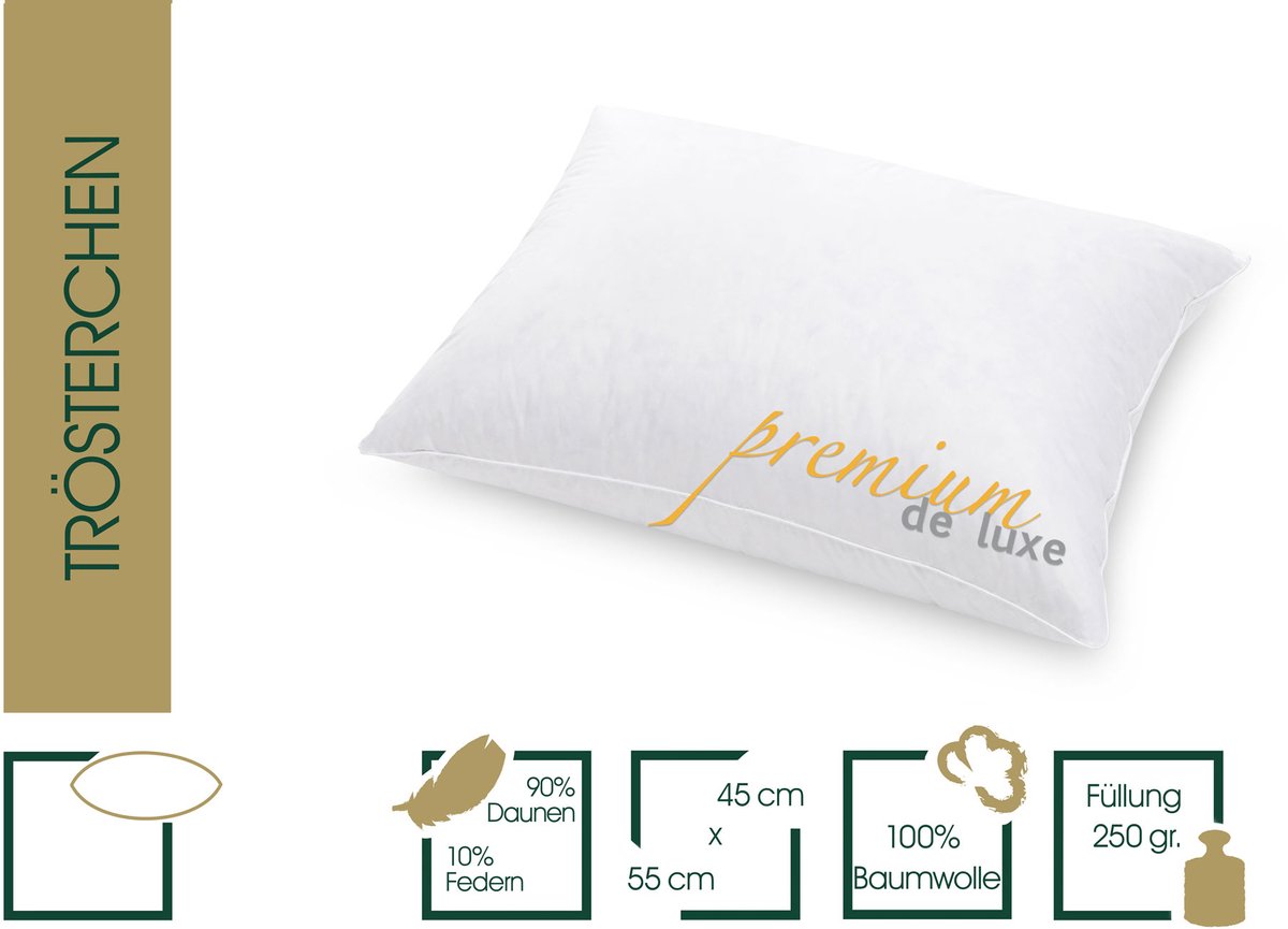 HANSKRUCHEN Premium de Luxe dons comfortkussen – 45x55 cm – Made in Germany