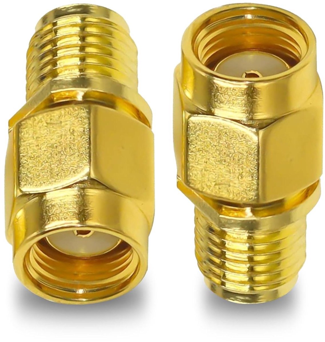 CSGoods - Coax Adapterkabel SMA naar SMA bus en Jack, Low Loss voor WiFi en Audio, 2 stuks