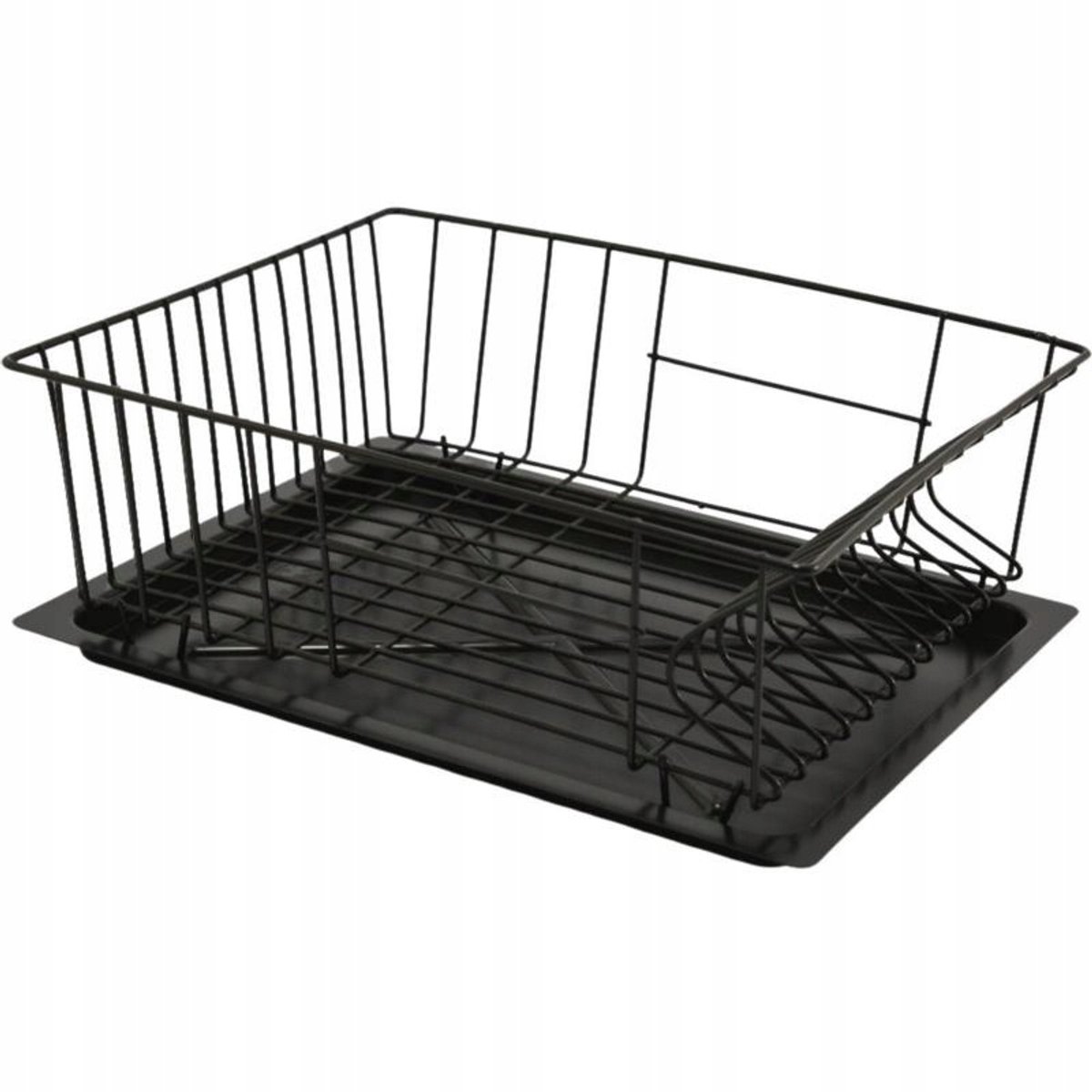 Metpol Afdruiprek Zwart 36x29x12,5 cm - Vaatdroger met Lekbak