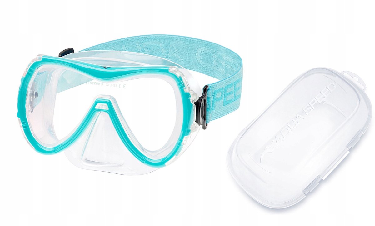Aqua Speed ​​Ray FS Duikmasker - 180° Zicht, Gehard Glas, Zacht Siliconen