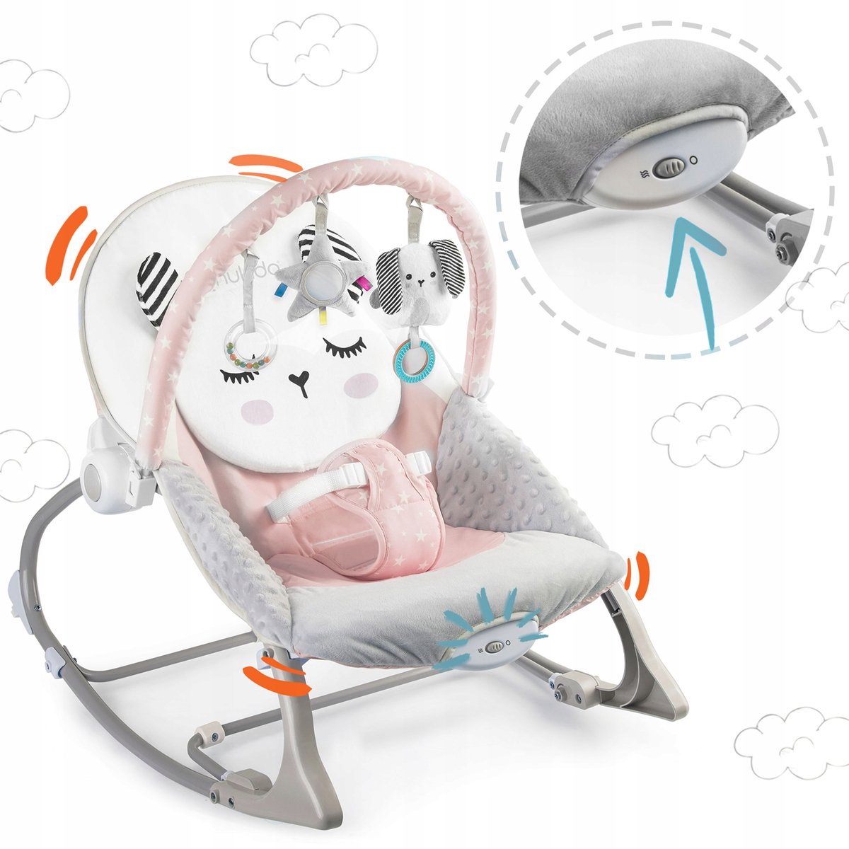 Nukido Baby Relaxstoel met vibratie en speelgoed thumbnail 3