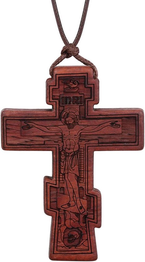 Houten ketting kruis - Sieraden