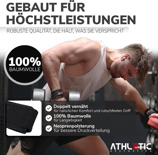 Powergrips Handgelenkbandagen  2paar/4stück  Van - Premium Fitness Set Voor Krachtsport Bodybuilding En Krachttraining Voor Vrouwen En Mannen