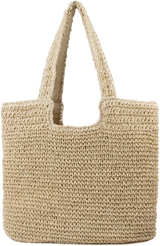 Nieuwe strandtassen voor dames in de kleur beige Nieuwe strandtassen voor dames in de kleur beige