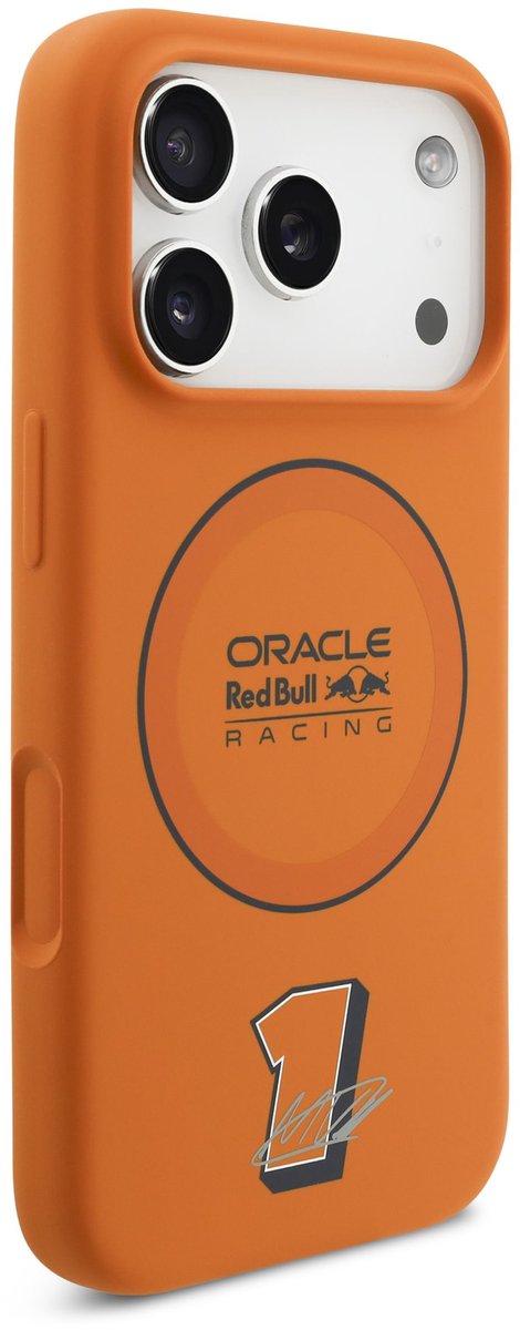 Red Bull Racing Silicone Red Ring Back Cover hoesje met MagSafe voor Apple iPhone 17 Pro - Oranje van Merkloos — afbeelding 3
