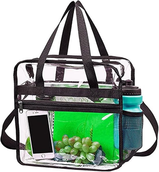 HENGBIRD Transparante Cadeauzakjes – 2 Stuks, Groot Formaat 25x14x23 Cm – Met 2 Strikken – PVC – Voor Verjaardagen, Bruiloften, Kerst