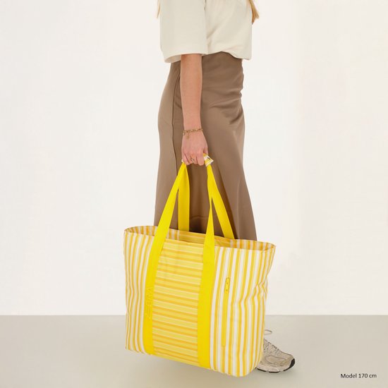 Zebra Trends Sally Deluxe Strandtas - Natgoedvak - Picknick - Strand - Antidiefstal - Geel