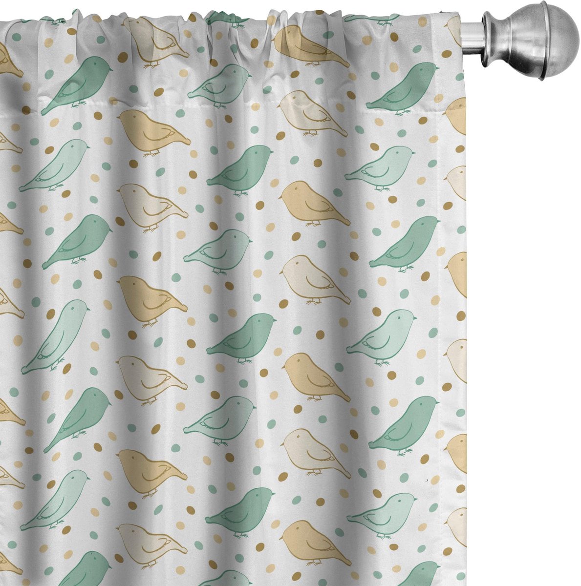 ABAKUHAUS Voorhangen – Gedempte kleuren – 2x75x225 cm – Mikrofaser Mehrfarbig