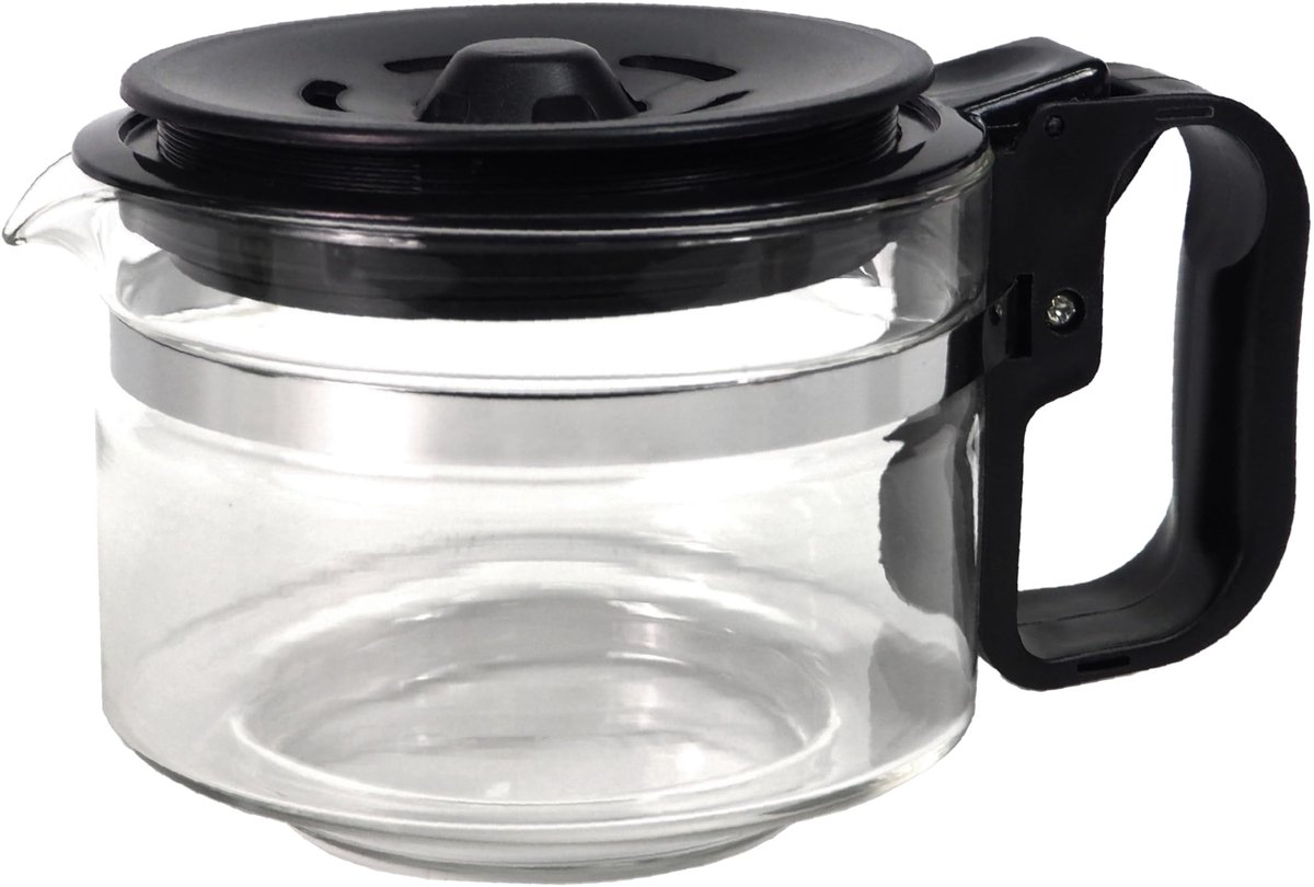 Unyqoos® Elektrische Glazen Koffiekaraf van 900 ml met Verstelbare Dekselhoogte