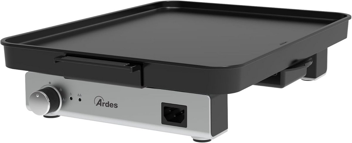 Elektrische Grillplaat met Antiaanbaklaag en Instelbare Temperatuur