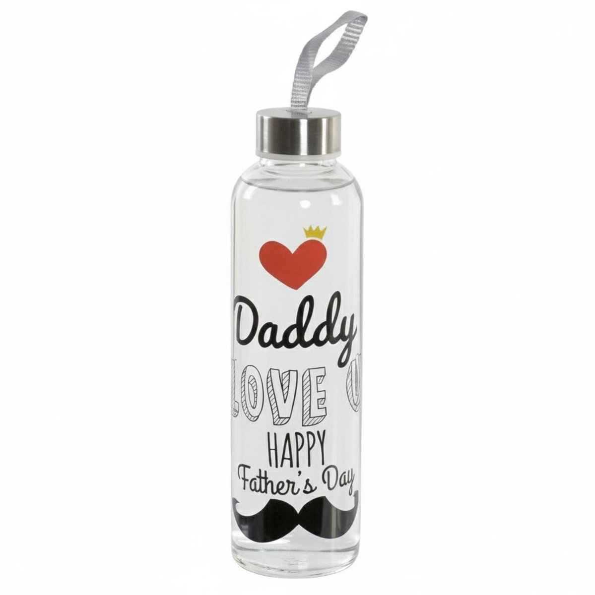 Glazen drinkfles Daddy I love you 550 ml - Vaderdag cadeau - Waterflessen