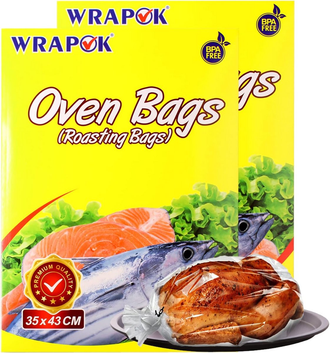 5 Oven Braadzakken 35x43 cm voor Magnetron en Oven - Vlees, Vis, Groenten