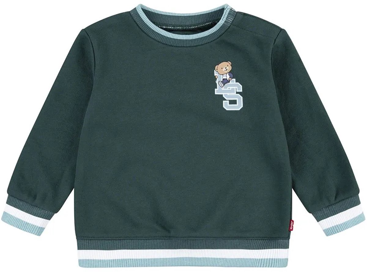 Levi´s ® Kids Varsity Tipped Crew Sweatshirt 18 Months Jongens Groen
