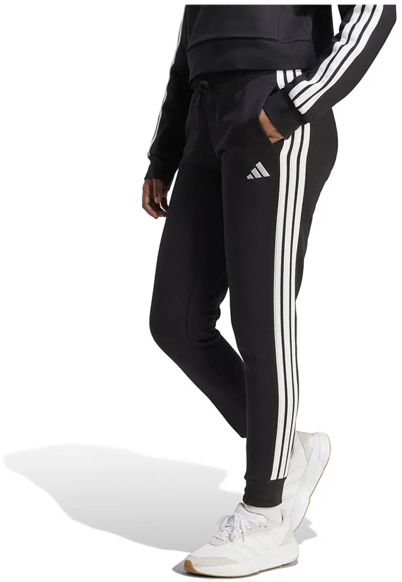 Adidas Essentials 3 Stripes Fleece Slim Joggers Vrouw Zwart