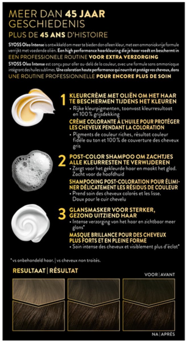 Syoss Oleo Intense - Haarverf - 3-10 - Intens Bruin - 115ml x 2