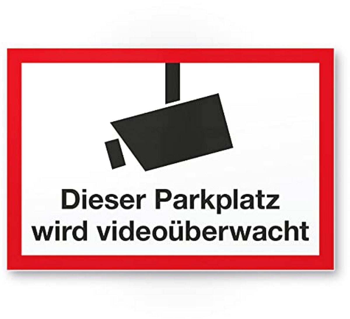 Videobewaking waarschuwingsbord (30 x 20 cm) - Opgelet/Voorzichtig