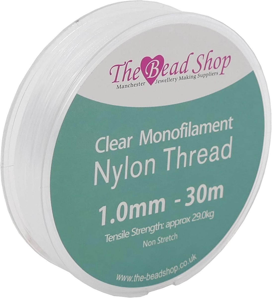 Transparante nylon draad 1 mm - Sterke onzichtbare draad voor decoratie, naaien en kralen - 30 m rol