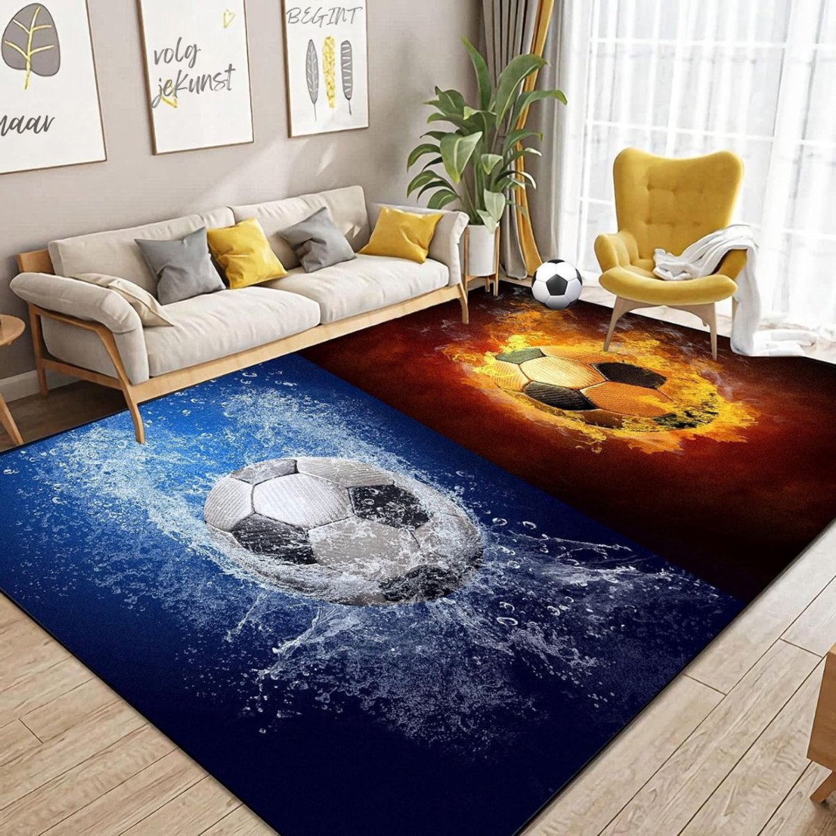 MMP® Voetbalmat - Dribbelmat - Voetbal Tapijt - 80x120x3cm - Veelkleurig