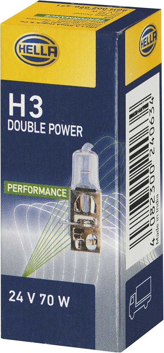 H3 Gloeilamp - Heavy Duty - 24V - 70W - Vibration Resistant - Lange Levensduur - PK22S