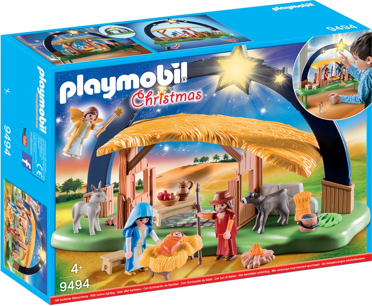 PLAYMOBIL Christmas Kerststal met heldere ster - 9494 — afbeelding 13