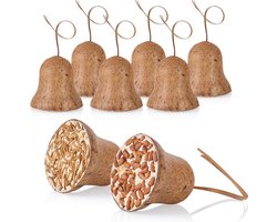 Vogelvoer Set met 8 Voederklokken, Vetmengsel, Pinda's en Eiwit 250g