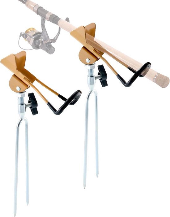 Foto: E ambar 2 delige hengelstandaard voor bootvissen 360 graden draaibare hengelhouder met insteekbare functie