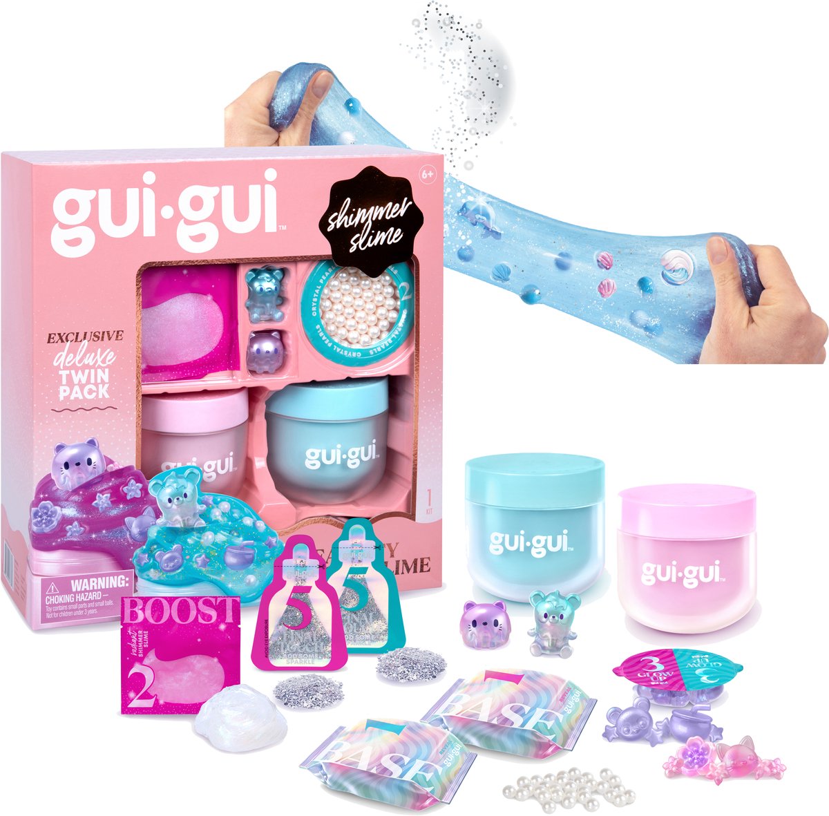 Gui Gui Slijm - Shimmer Deluxe Duo pack - Maak je eigen sprankelende geurende slime — cadeau in Spellen & Speelgoed - foto 2