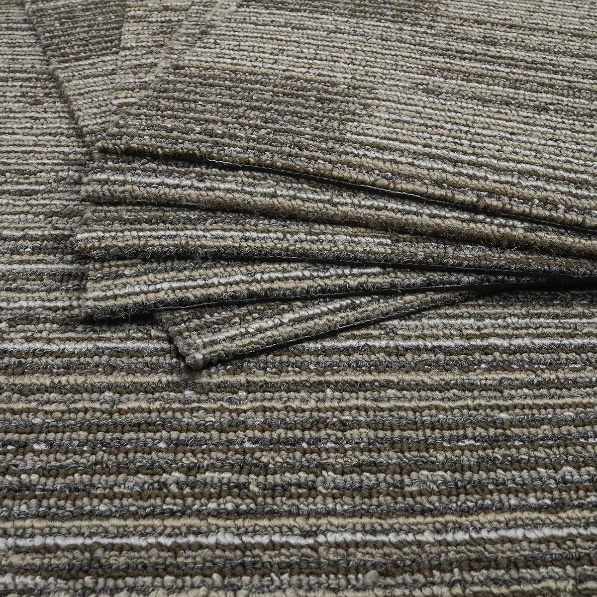 50x50 cm Vloertegels Binnen en Buiten - Zwarte PET-vezel Tapijttegels voor Kantoor, Woonkamer en Gym - 20 Stuks