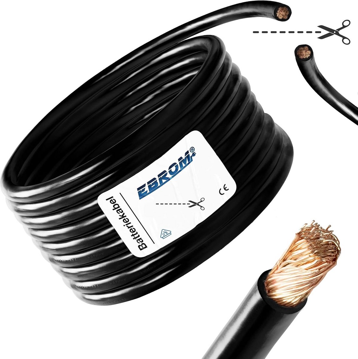 Flexibele OFC Batterijkabel H07V-K Autospoelkabel per Meter