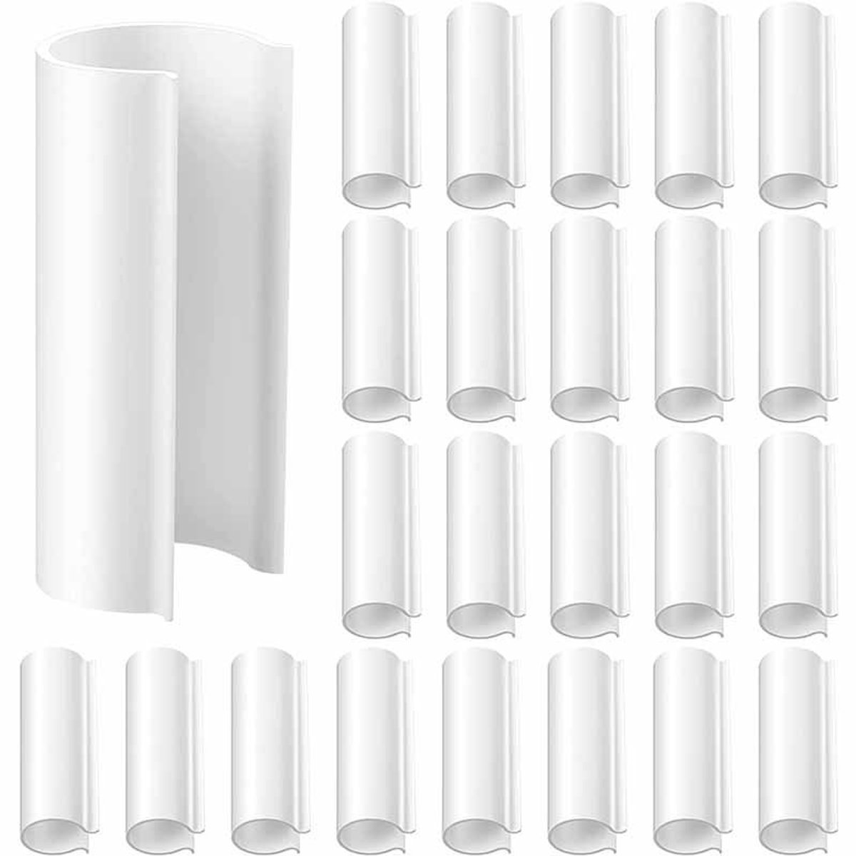 32-delige PVC-kasbuisklemmen geschikt voor gebruik als afdekklemmen, schuilplaatsen, vogelweringsframes, kasfolieklemmen en zwembadklemmen - 12,7 mm/ 1/2 inch