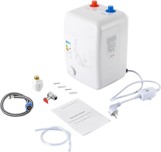 Kleine Elektrische Boiler 8 Liter 1500W Ondertafel - Snel Warm Water