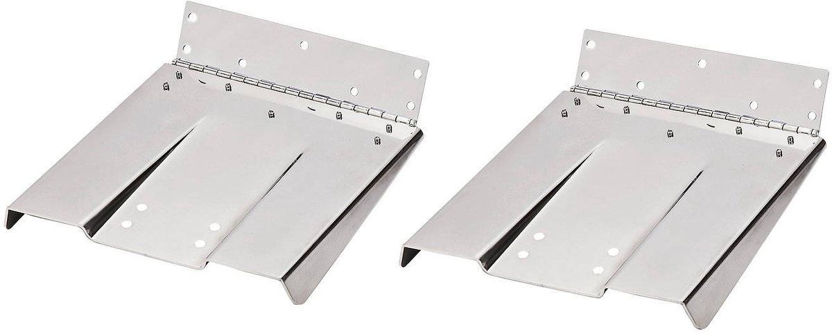 Edelstalen Trimflappen paar 22,8 x 22,8 cm, Boten 4,5 -5,5 m