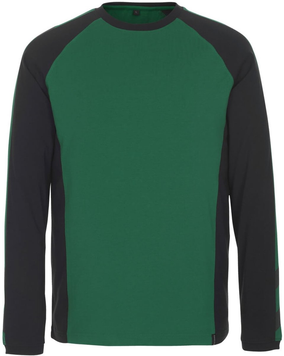Mascot Unique T-shirt, met lange mouwen 50568-959 - Groen/Zwart - S