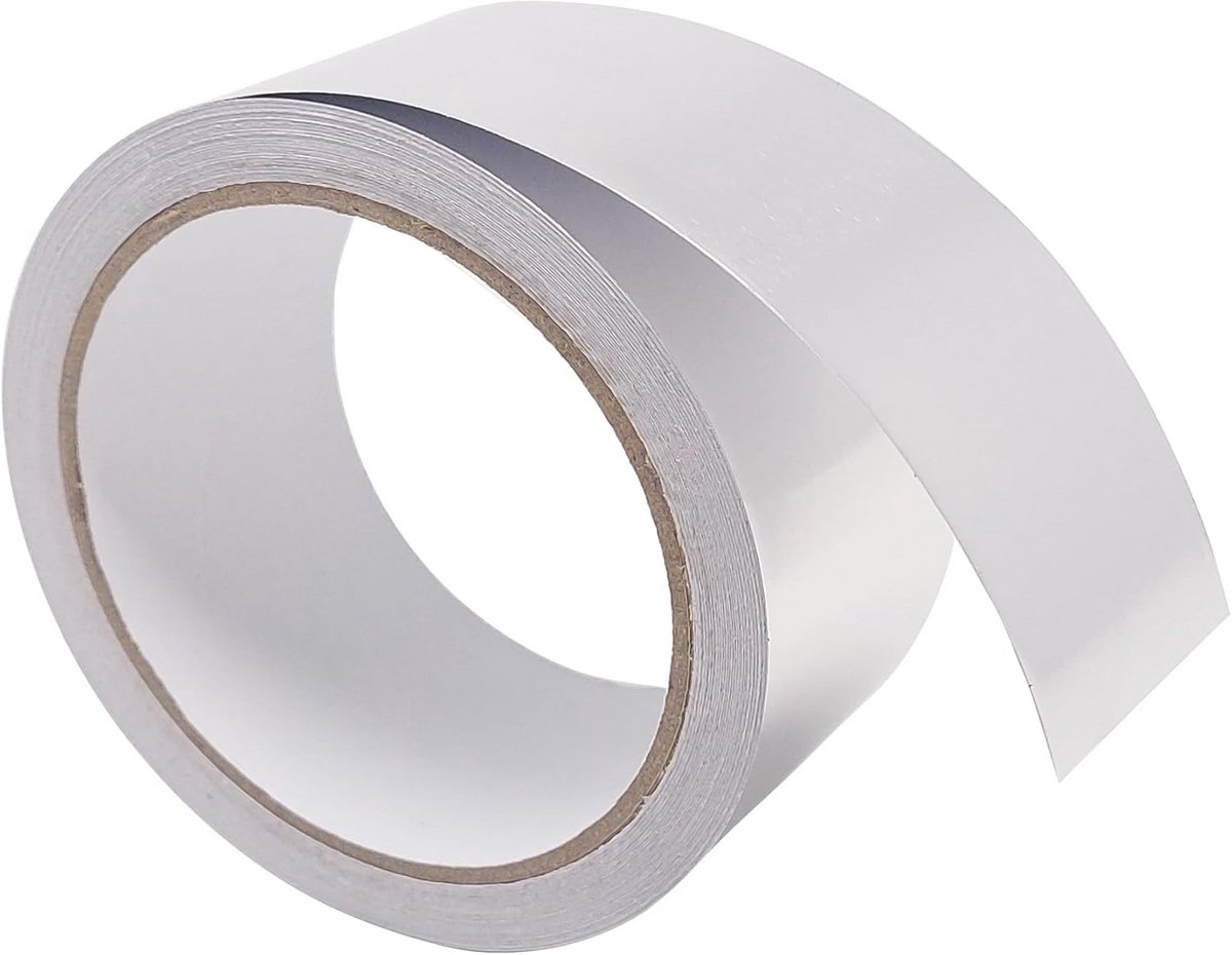 Aluminiumfolie Tape - Isolatietape Reparatie - Warmte Reflectie - Hittebestendig Zelfklevend - 48mm x 10m - Zilver
