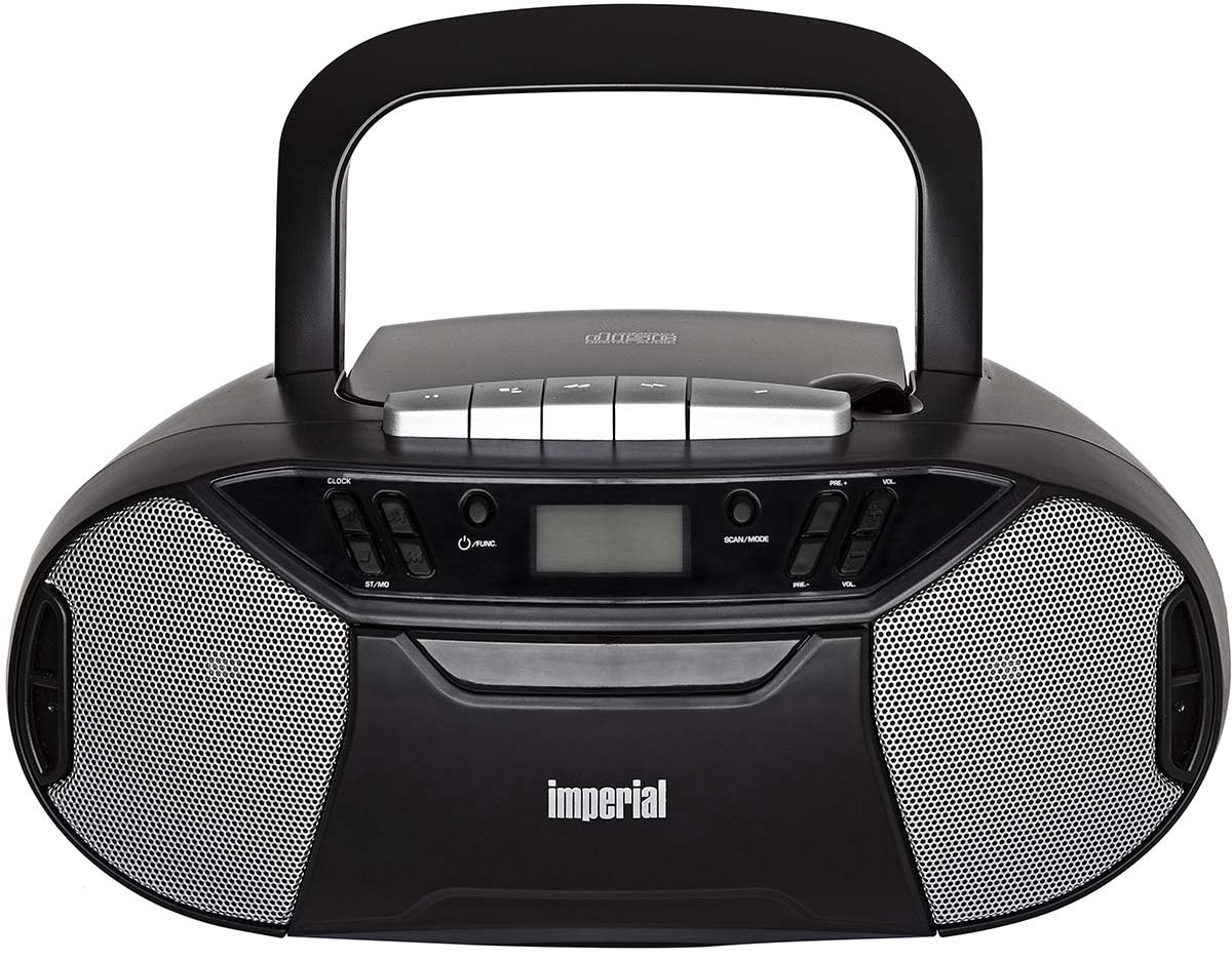 Imperial PBB 1 Boombox - CD/MP3 Speler - Cassette - FM Radio - Zwart
