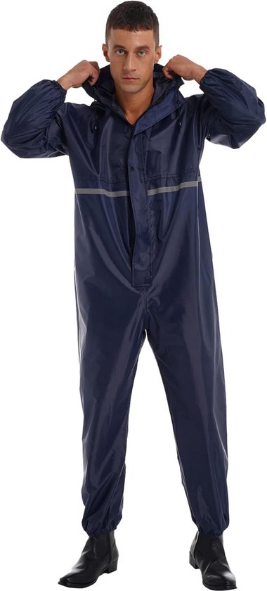 IRON JIA'S Regenpak voor heren, motor regenjas, waterdicht, winddicht, ademend, reflecterend, met capuchon en ritssluiting, hoogwaardige outdoor regenbroek, zwart, XXL Große Größen IRON JIA'S Regenpak voor heren, motor regenjas, waterdicht, winddicht, ademend, reflecterend, met capuchon en ritssluiting, hoogwaardige outdoor regenbroek, zwart, XXL Große Größen