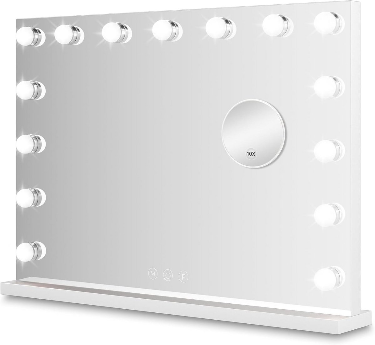 Make Up Spiegel met Verlichting en Dimbare Functie - 10x Vergroting - 58 x 46 cm